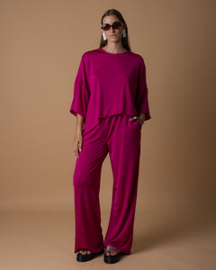 Fuchsia wide pants