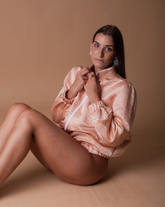 Salmon bomber jacket