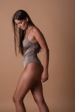 Load image into Gallery viewer, Reversible swimsuit Gold &amp; light blue
