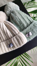 Load image into Gallery viewer, Beanie sage green, beige or grey
