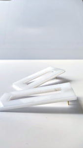 Cutted large rectangular WHITE
