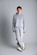 Load image into Gallery viewer, Silver hoodie in velvet
