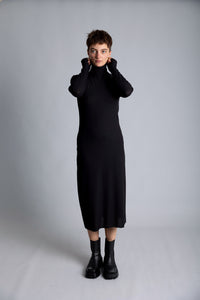 Turtleneck black dress