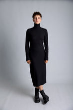 Load image into Gallery viewer, Turtleneck black dress
