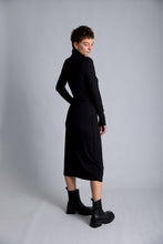 Load image into Gallery viewer, Turtleneck black dress
