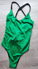 Load image into Gallery viewer, Crossed back swimsuit green
