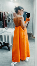 Load image into Gallery viewer, Orange wide dress
