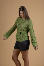 Load image into Gallery viewer, Crochet longe sleeve in 3 colors
