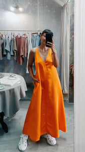 Orange wide dress