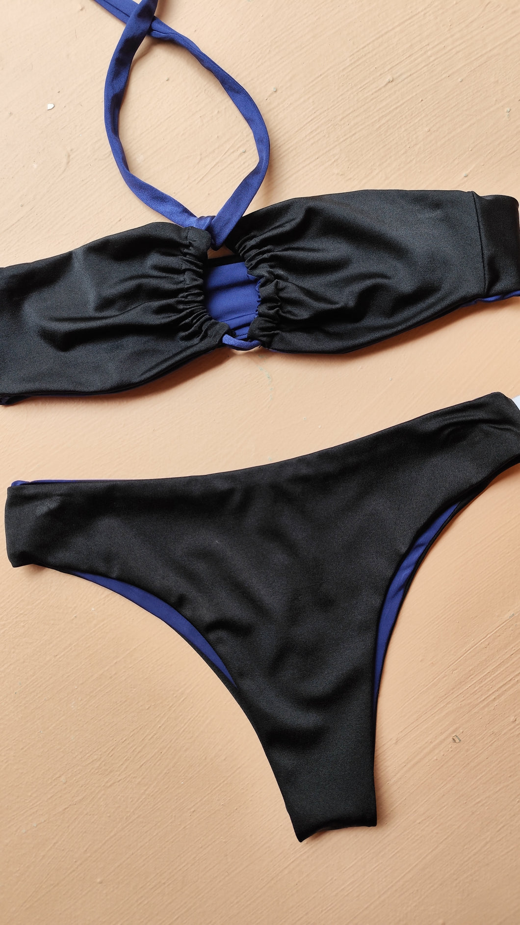 Cai cai bikini in black and navy blue