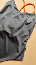 Load image into Gallery viewer, Swimsuit in grey and orange
