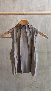 Brown stripped crop top