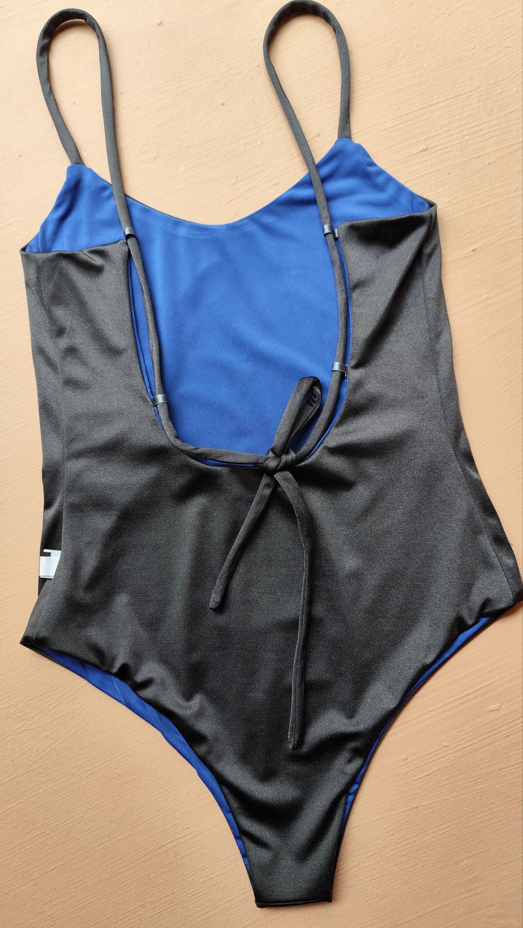 Swimsuit in grey and navy blue