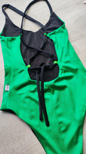 Load image into Gallery viewer, Crossed back swimsuit green
