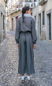 Chess pleated pants