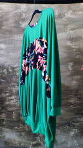 2 Tones Pleated Hoodie