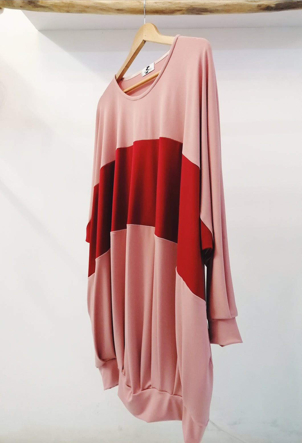 Pleated hoodie dress