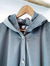 Load image into Gallery viewer, Grey velvet pleated Big Bomber
