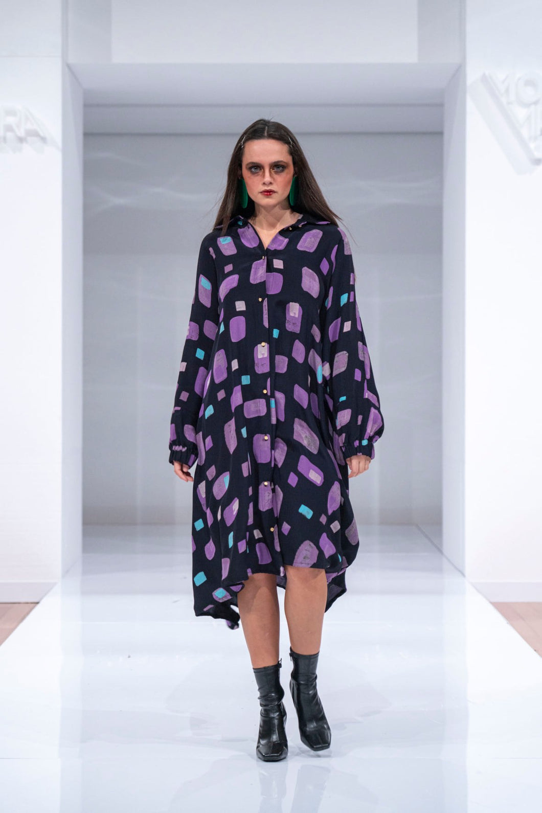 Oversized printed shirt/dress