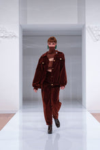 Load image into Gallery viewer, 90s Denim cut velvet Jacket
