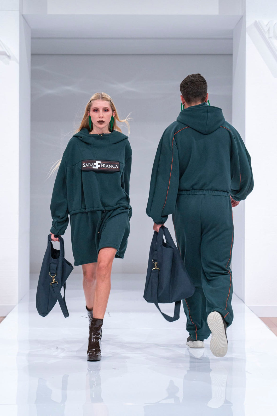 Green unisex oversized sweater/dress