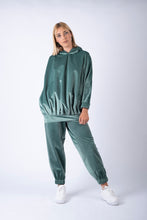 Load image into Gallery viewer, Velvet Pleated Hoodie

