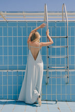 Load image into Gallery viewer, Mint long dress with V back
