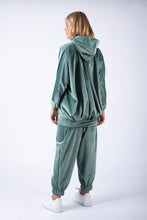 Load image into Gallery viewer, Velvet Pleated Hoodie
