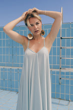 Load image into Gallery viewer, Mint long dress with V back
