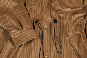 Corduroy unisex coat