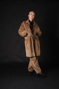 Corduroy unisex coat