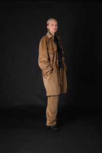 Corduroy unisex coat