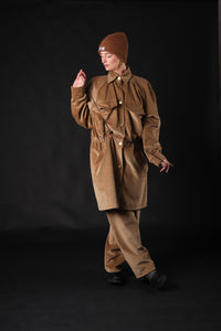 Corduroy unisex coat