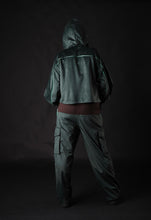 Load image into Gallery viewer, Dark green velvet blouse
