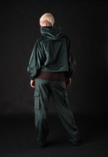 Load image into Gallery viewer, Dark green velvet blouse
