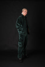 Load image into Gallery viewer, Green velvet cargo trousers
