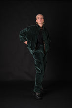 Load image into Gallery viewer, Green velvet cargo trousers
