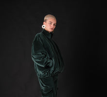 Load image into Gallery viewer, Green velvet bomber
