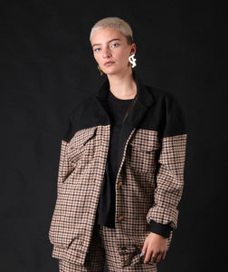 2 tones bomber jacket