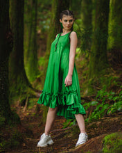 Load image into Gallery viewer, Ruffled circle green dress
