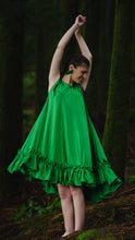 Load image into Gallery viewer, Ruffled circle green dress
