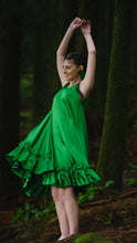 Load image into Gallery viewer, Ruffled circle green dress
