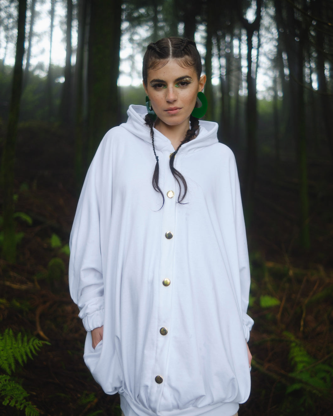 American fleece pleated bomber