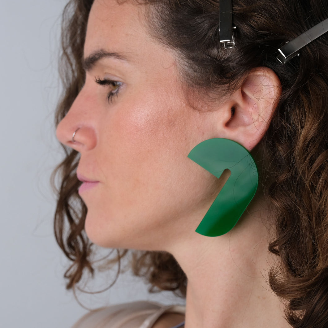 J acrilic earring