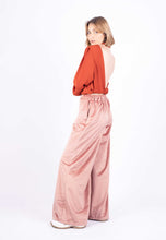 Load image into Gallery viewer, Pink velvet wide pants
