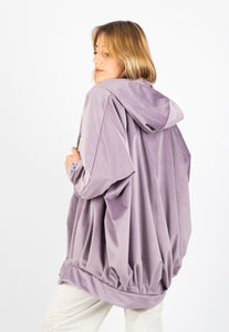 Lilac velvet big bomber