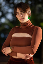 Load image into Gallery viewer, Brown crop top
