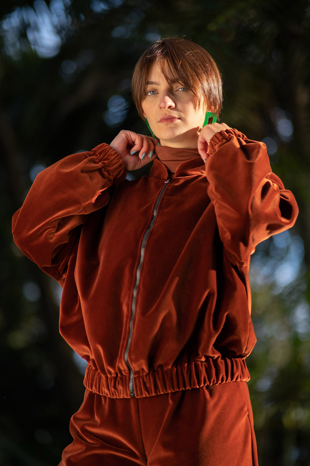 Classic velvet bomber