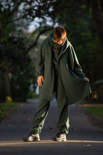 Load image into Gallery viewer, Jersey green flowy coat
