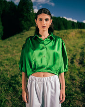 Load image into Gallery viewer, Silk green jane shirt

